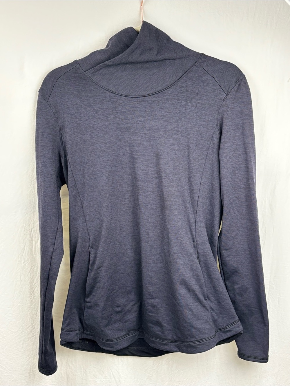 Calia Large Women's Long-Sleeve Funnel Neck Top - Charcoal